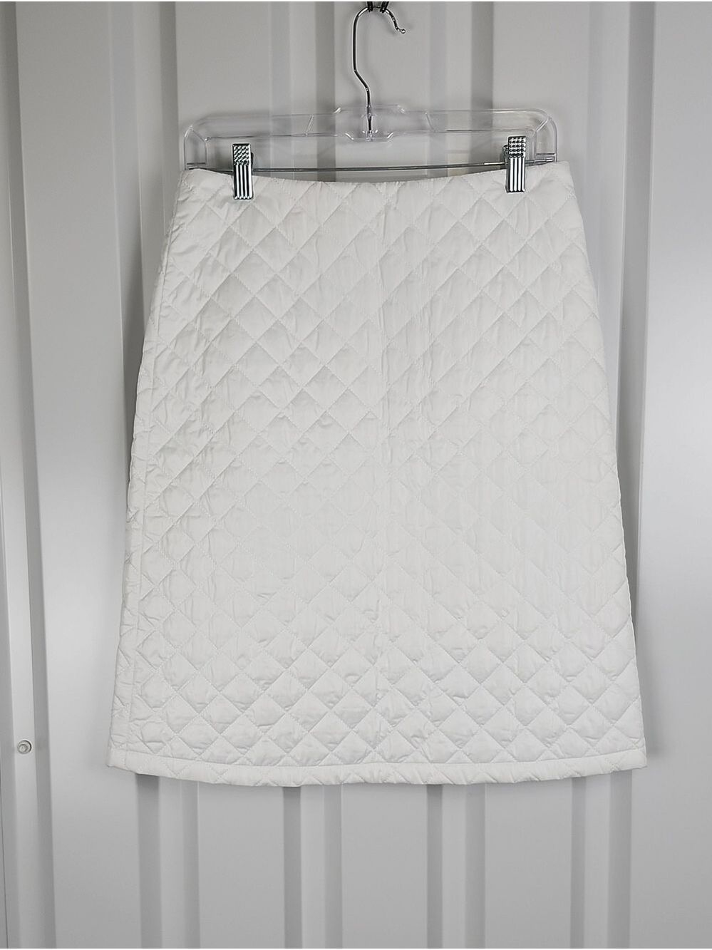 Joeffer Caoc Womens White Quilted A-Line Skirt Size 2 NWT Lightweight Modern